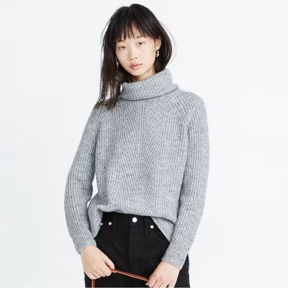 Madewell Mercer Turtleneck Knit Wool blend Sweater - Picture 2 of 10